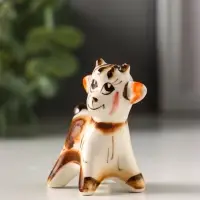 Фигурка фарфор &laquo;Сеня козлёнок&raquo;, 5.5 см, гжель цветная, МИКС