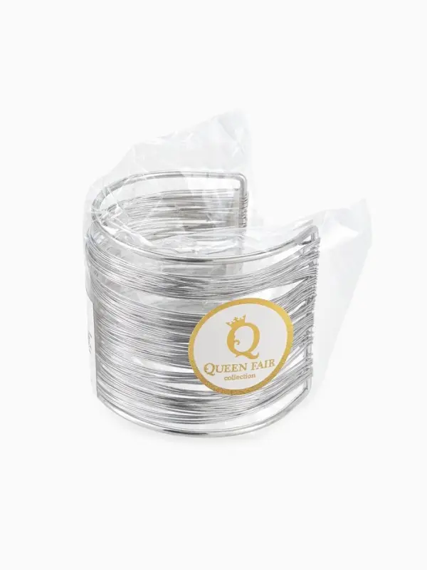 Браслет манжета &laquo;Нити&raquo;, d=6 см, металл, цвет серебро