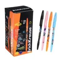 Ручка шариковая ErichKrause R=301 Classic Stick &laquo;Ну, Погоди!&raquo;, узел 0.7 мм, синяя, МИКС