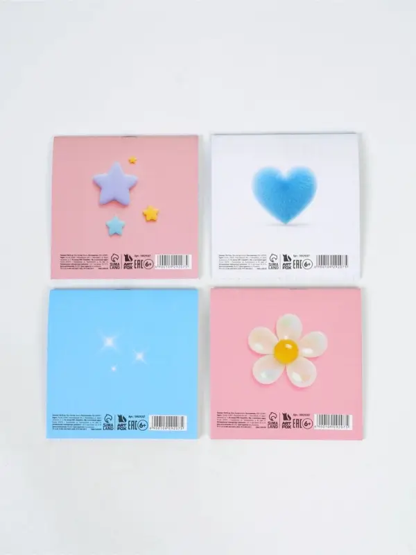 Блокнот 10х10см, 16 л. МИКС "Текстура"