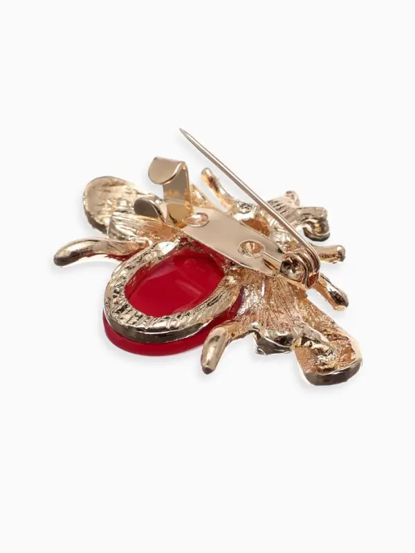 Брошь &laquo;Муха&raquo;, в полете, цветная в золоте