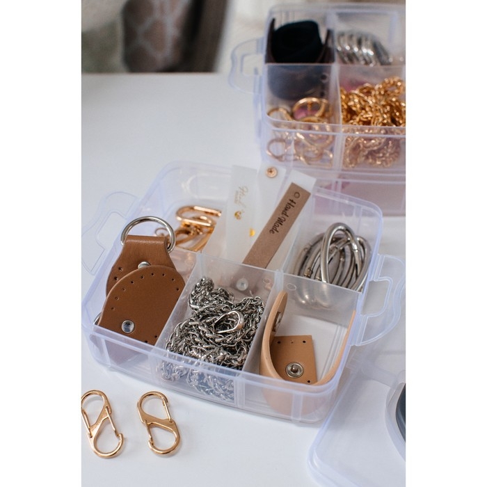 Карабин металлический, двойной, 40 × 18 мм, 5 шт, цвет золотой Карабин металлический, двойной, 40 × 18 мм, 5 шт, цвет золотой