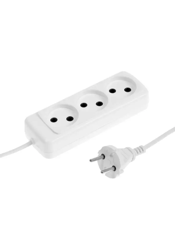 Удлинитель СТАРТ УХ6-103, 3 розетки, 5 м, 6 А, ШВВП, с заземлением, белый