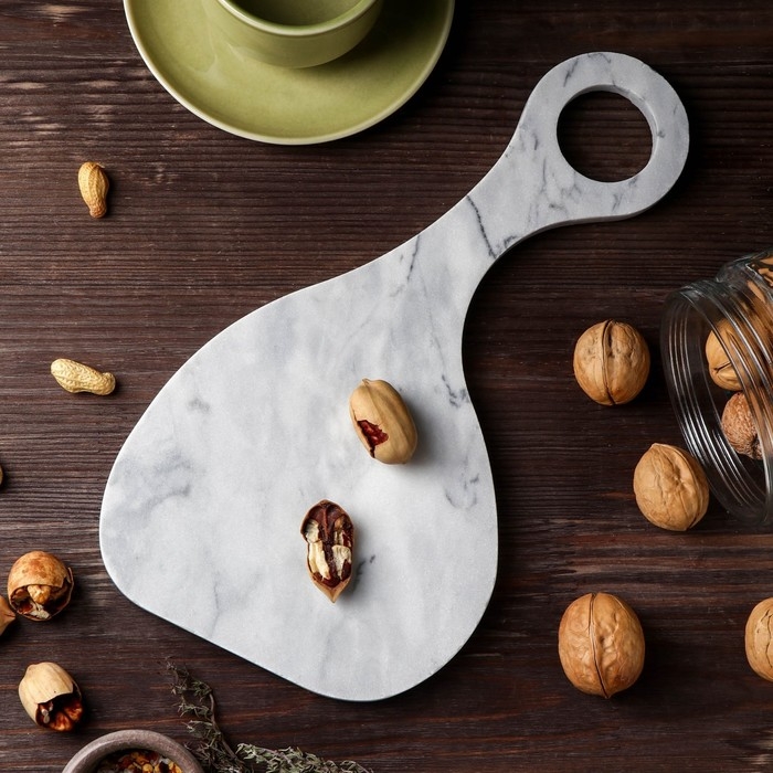 Блюдо для подачи Magistro Marble, 31,5×16 см, из мрамора Блюдо для подачи Magistro Marble, 31,5×16 см, из мрамора