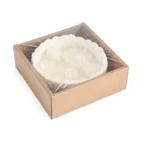 Свеча ароматическая в гипсе &laquo;Цветы&raquo; 13.5&times;13.5&times;5 см, 120 г, 20 ч