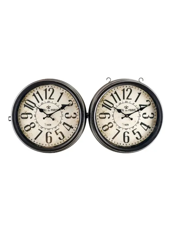 Часы настенные интерьерные &laquo;Вокзальные&raquo;, кварцевые, двусторонние, на подвесе, 55&times;50 см, от батареек 2&times;АА
