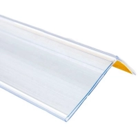 Ценникодержатель полочный самокл. под угл. 15&deg;, прозр., 1000мм, 50 шт/уп