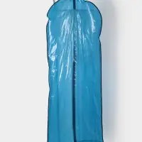 Чехол для одежды Доляна, 60&times;160 см, цвет синий, прозрачный