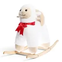 Качалка "Овечка", со спинкой, цвет белый