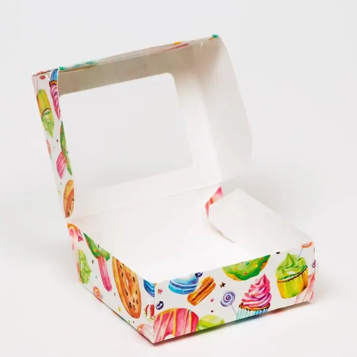 Коробка складная Коробка складная "Пончики", 10 х 8 х 3,5 см
