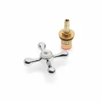 Ручка для смесителя ZEIN Z001K, с кран-буксой 1/2", цинк, цвет хром