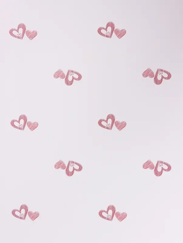 Пленка флористическая для цветов, &laquo;Двойные сердца&raquo;, красная, 57&times;57 см