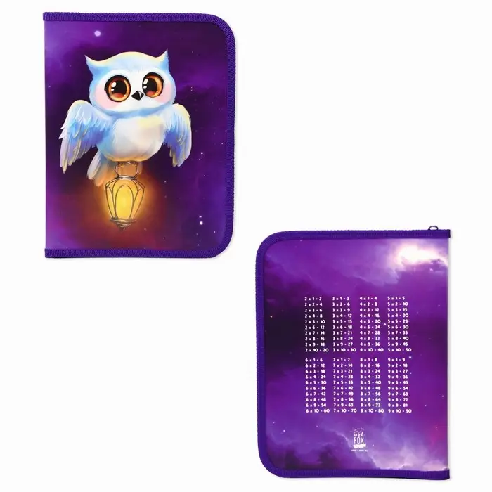 Папка для тетрадей, А5, пластиковая, 18×23×2.5 см «Совушка»