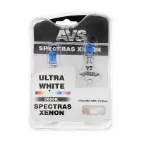 Лампа автомобильная AVS SPECTRAS Xenon 5000K, H1, 12 В, 75 Вт, + T10, набор 2 шт.