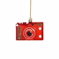 Украшение ёлочное &laquo;Карнавал. Фотоаппарат&raquo;, набор 2 шт., 5.5&times;8 см, красное