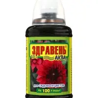 Удобрение Здравень-аква для садовых цветов с мерным стаканом 0,5 л
