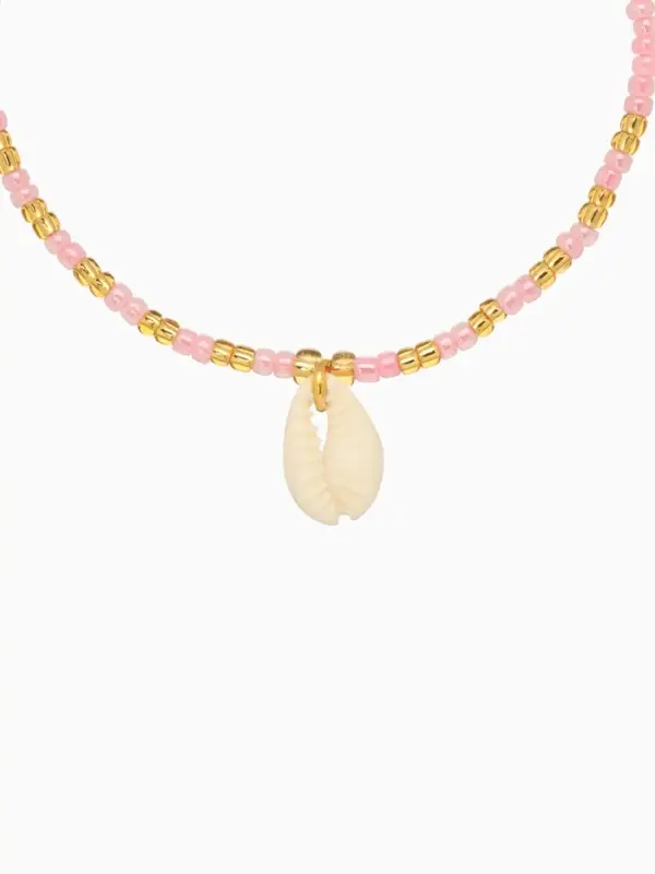 Браслет Браслет "Виколия" длина 16 см, цв. розовый, золотистый