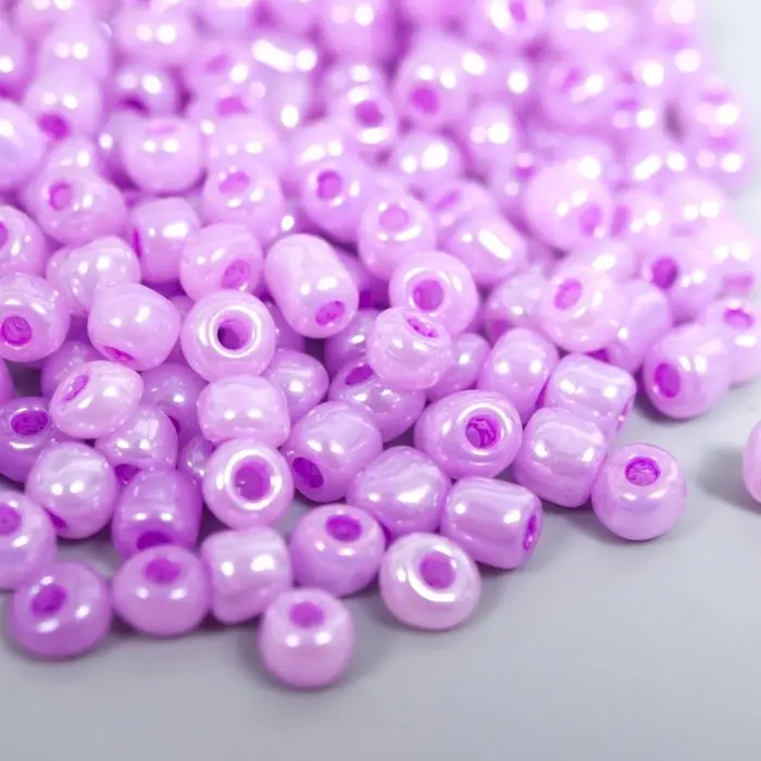 Бисер стекло 6/0  Бисер стекло 6/0 "Цветная серединка. Сирень" 30 гр