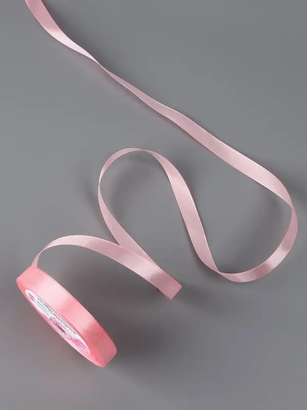 Лента атласная, 12 мм, 23±1 м, розовая №04 Лента атласная, 12 мм, 23±1 м, розовая №04