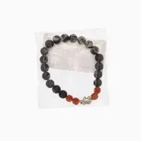 Браслет "Слоник" лава, рудракша, длина 18 см, цв. чёрный, коричневый Браслет "Слоник" лава, рудракша, длина 18 см, цв. чёрный, коричневый