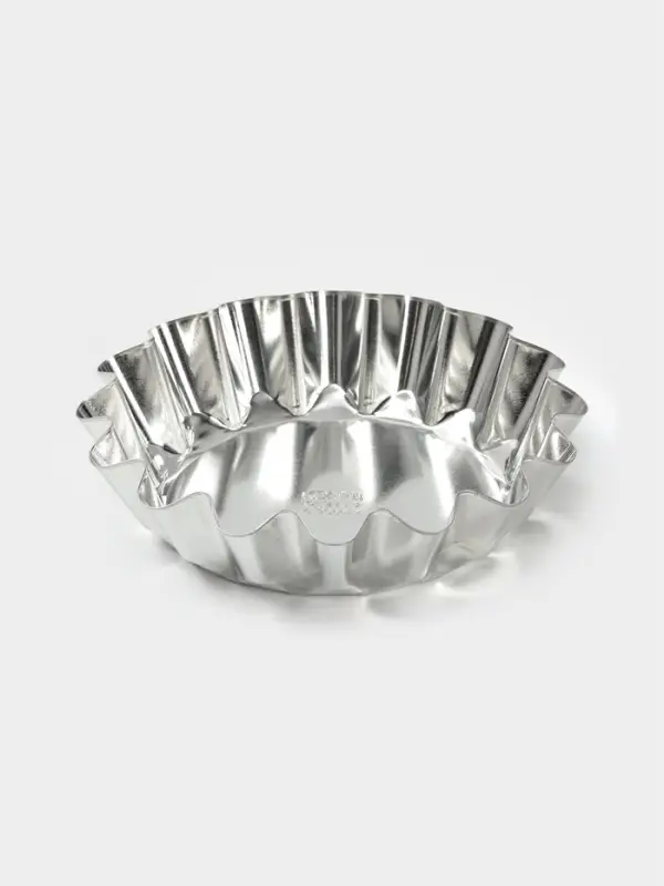 Форма для выпечки классическая, d=16 см, h=4.1 см, низкая, жесть, серебристая