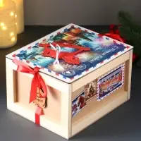 Шкатулка-посылка "С Новым Годом" с сувениром, 21х17,2х12,5 см Шкатулка-посылка "С Новым Годом" с сувениром, 21х17,2х12,5 см