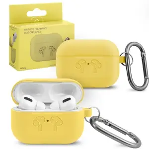 Чехол для AirPods Pro Hang Silicone Сase с карабином HF Yellow