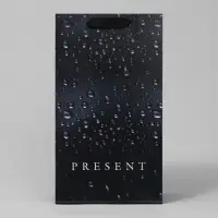 Пакет подарочный под две бутылки, упаковка, Black, 35&times;20&times;9 см