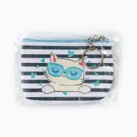 Кошелёк детский Cat style, монетница, на молнии 10.5&times;2.5&times;8 см, МИКС