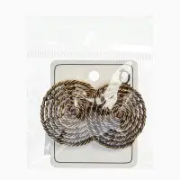 Серьги клипсы для ушей QF &laquo;Гипноз&raquo;, цвет чернёное золото