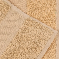 Набор полотенец махровых бордюр 440 г/м2, 40х70 песочный, 10шт