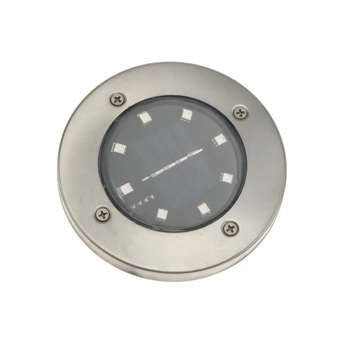 Садовый светильник, уличный, на солнечной батарее, 8 LED, свечение белое