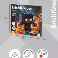 Пластилин 12 цветов ErichKrause Mine Block, со стеком