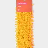 Насадка для плоской швабры &laquo;Доляна&raquo;, 42&times;12 см, микрофибра букли, 80 г, оранжевая