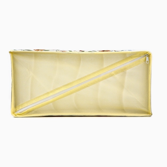 Органайзер для хранения, кофр для белья 6 ячеекк Органайзер для хранения, кофр для белья 6 ячеекк "Цветы", 32 х 15 х 10 см