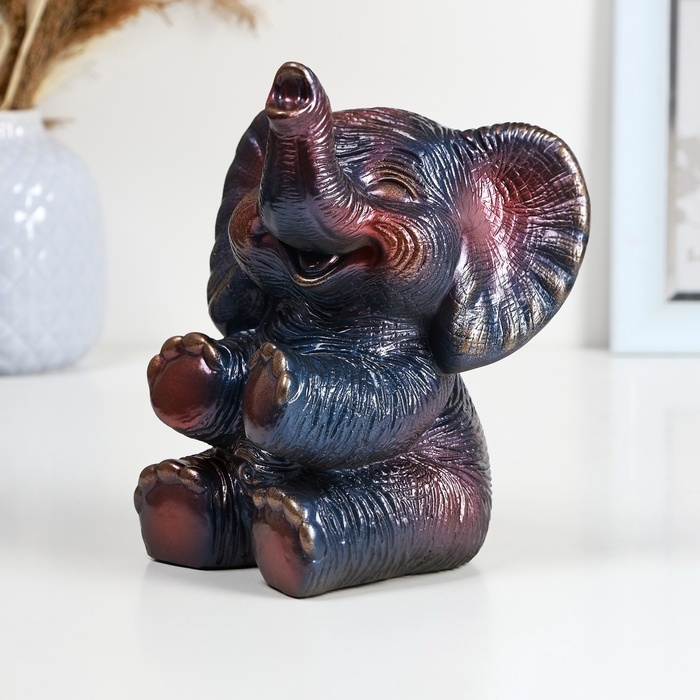 Копилка Копилка "Радостный слон" синий космос, 19см