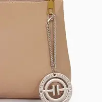 Сумка - мешок женская TEXTURA, на магните, с косметичкой, 34&times;12&times;27 см, бежевая