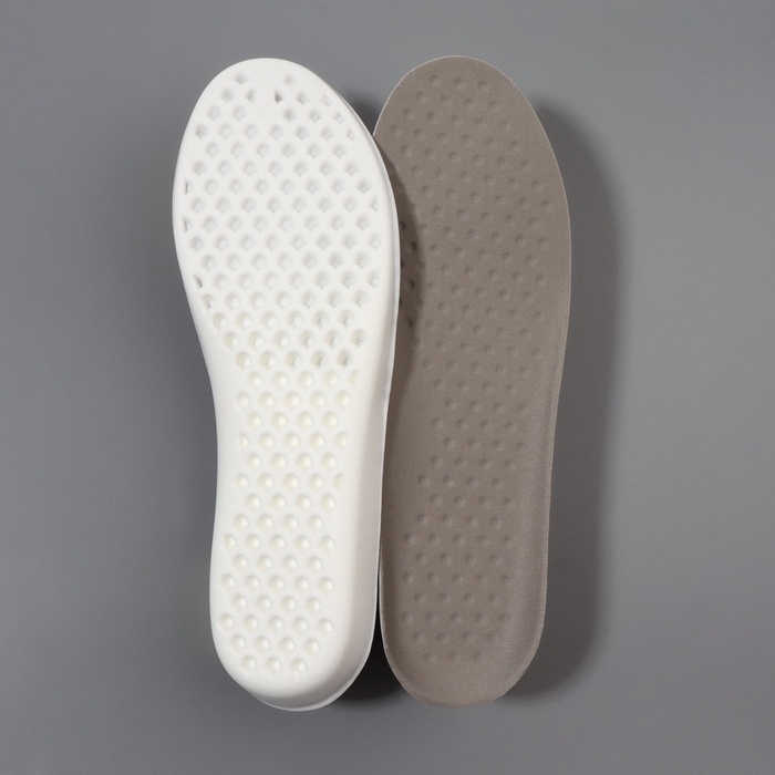 Стельки для обуви, универсальные, р-р RU до 45 (р-р Пр-ля до 46), 28,5 см, пара, цвет серый Стельки для обуви, универсальные, р-р RU до 45 (р-р Пр-ля до 46), 28,5 см, пара, цвет серый