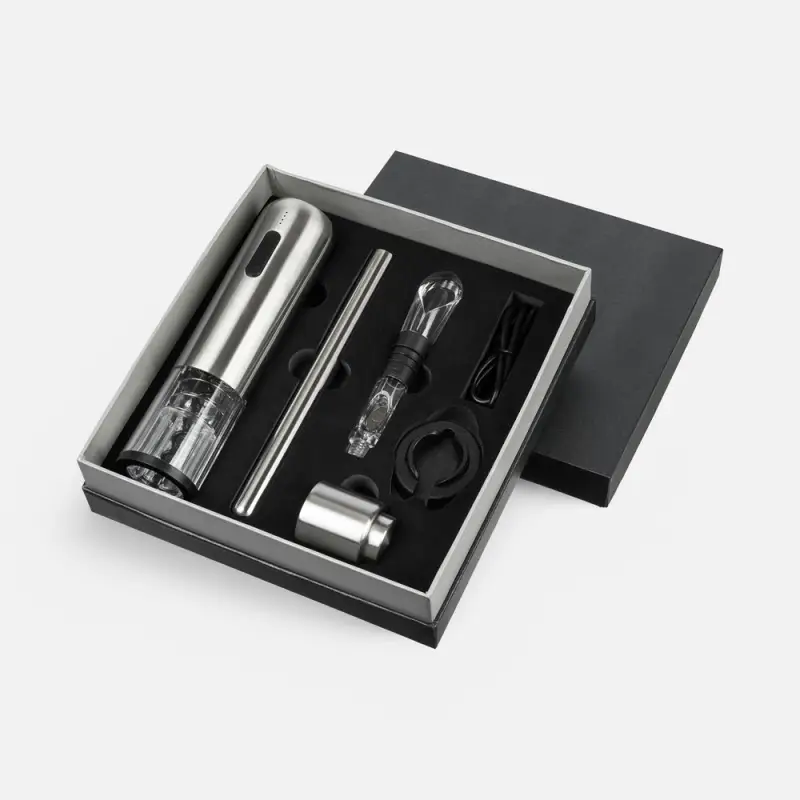 Винный набор Veritas, черный с серебристым Винный набор Veritas, черный с серебристым