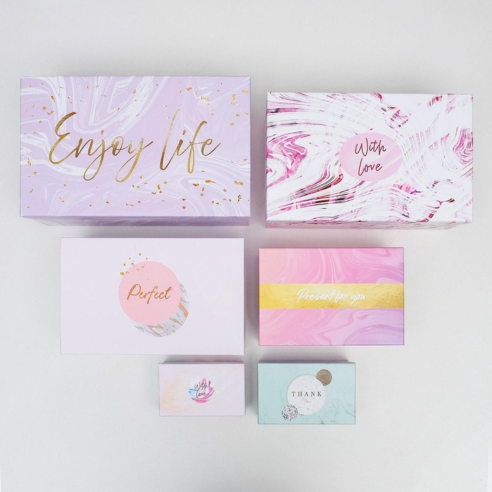 Набор коробок 15 в 1, упаковка подарочная, «Текстурный», 12 х 6.5 х 4 см - 46.5 х 30 х 17.5 см