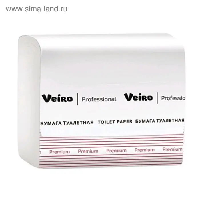 Туалетная бумага для диспенсера Veiro Professional Premium, V-сложение, 250 листов