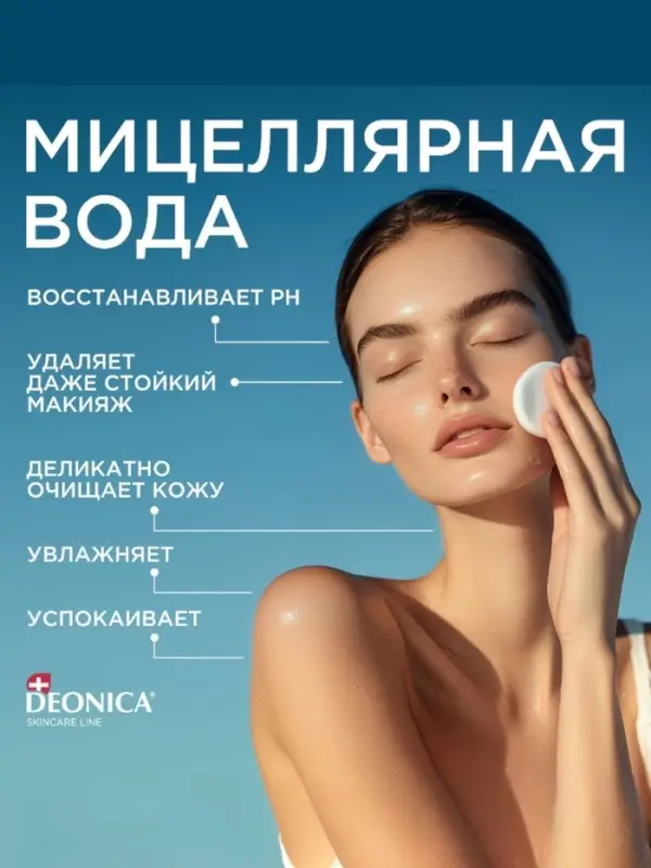 Мицеллярная вода Deonica 5 в 1 для снятия макияжа, 450 мл Мицеллярная вода Deonica 5 в 1 для снятия макияжа, 450 мл