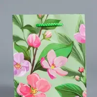 Пакет подарочный "Весеннее признание" ламинированый 11,5 х 14,5 х 6,5 см