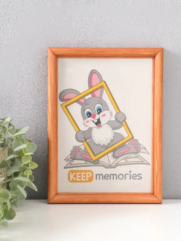 Фоторамка дерево 15х21 см, орех №1 (пластиковый экран)