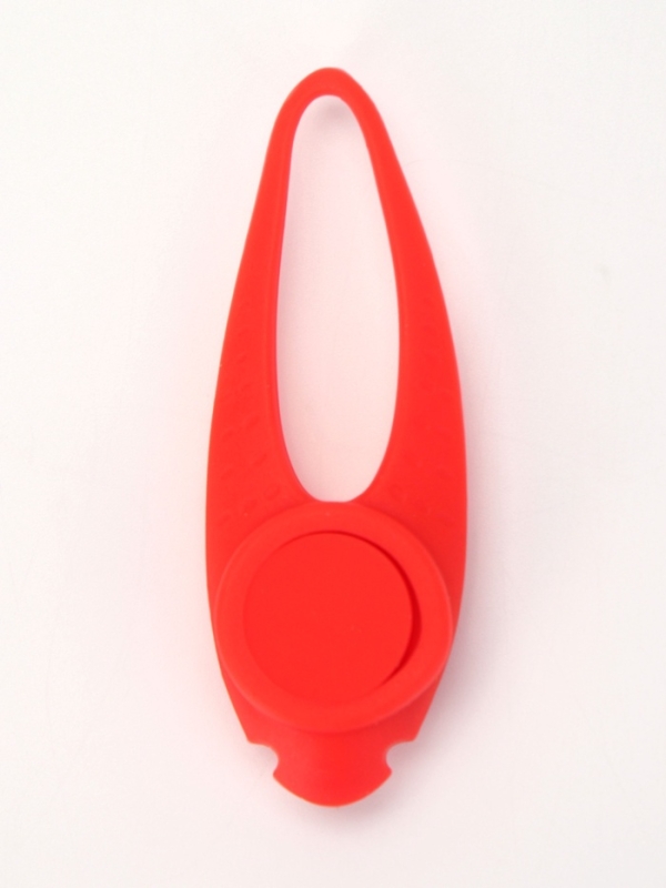 Световой маячок на ошейник/поводок с 3 режимами свечения  Световой маячок на ошейник/поводок с 3 режимами свечения "Лапка", 3,2 см, силикон, красный