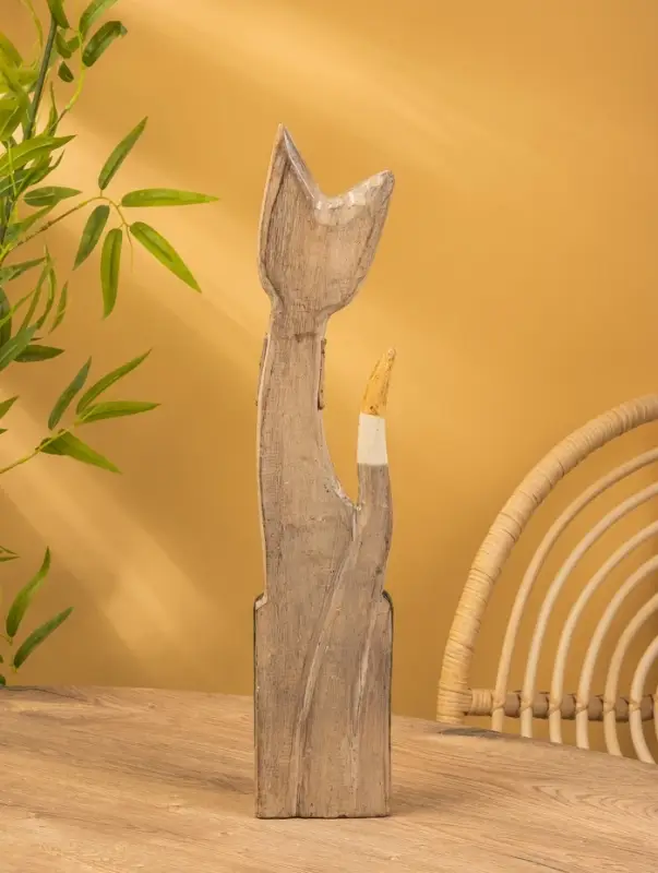 Сувенир &laquo;Кошка&raquo;, 60&times;14&times;6 см, дерево, МИКС