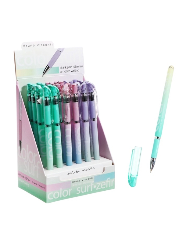 Ручка шариковая BrunoVisconti ColorSurf.Zefir, 0.5мм, стерж/син МИКС Ручка шариковая BrunoVisconti ColorSurf.Zefir, 0.5мм, стерж/син МИКС