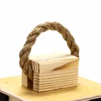 Фонарь декоративный, 9&times;9&times;18 см, деревянный, цвет натуральный с чёрным