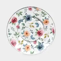 Чайный набор &laquo;Убранство&raquo;, 12 предметов: 6 чашек 200 мл, 6 блюдец, с рисунком, стекло, прозрачный