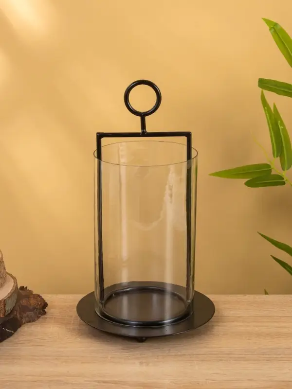 Подсвечник со стеклом Подсвечник со стеклом "Гейт" алюминий 18х18х29 см